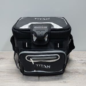 Titan by Arctic Zone Deep Freeze Zipperless 9 Can Cooler Grey Black